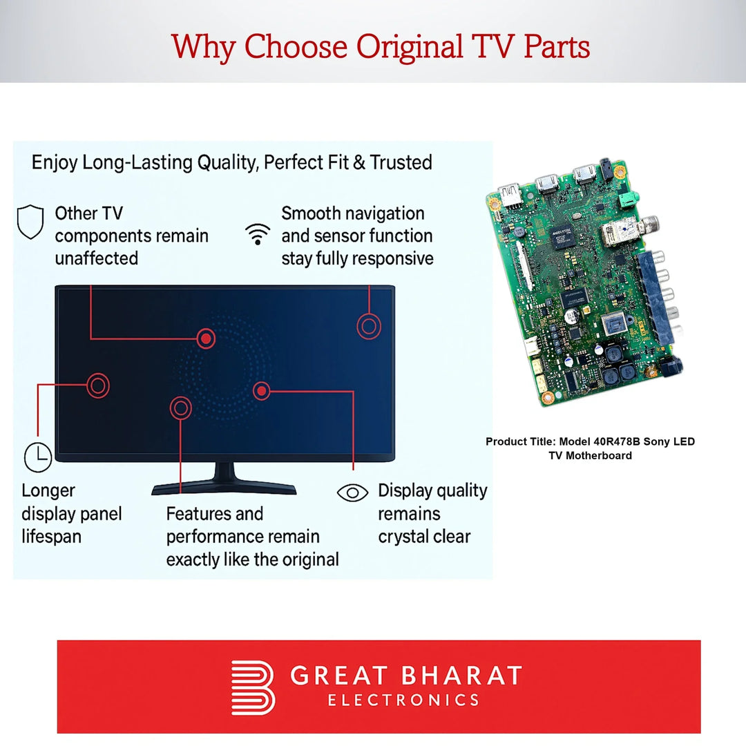 Model 40R478B Sony LED TV Motherboard - Great Bharat Electronics
