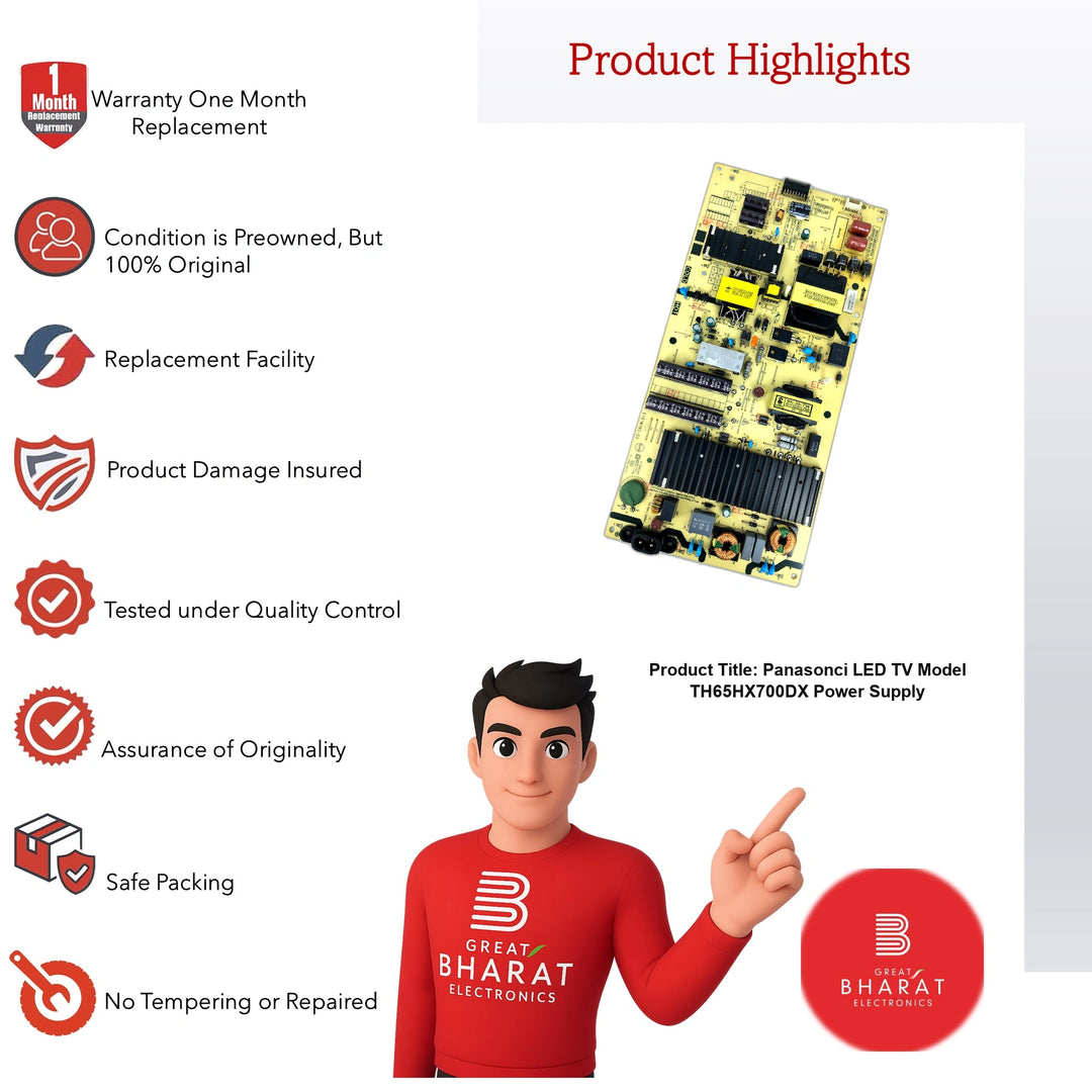 Model TH65HX700DX Panasonic LED TV Power Supply - Great Bharat Electronics