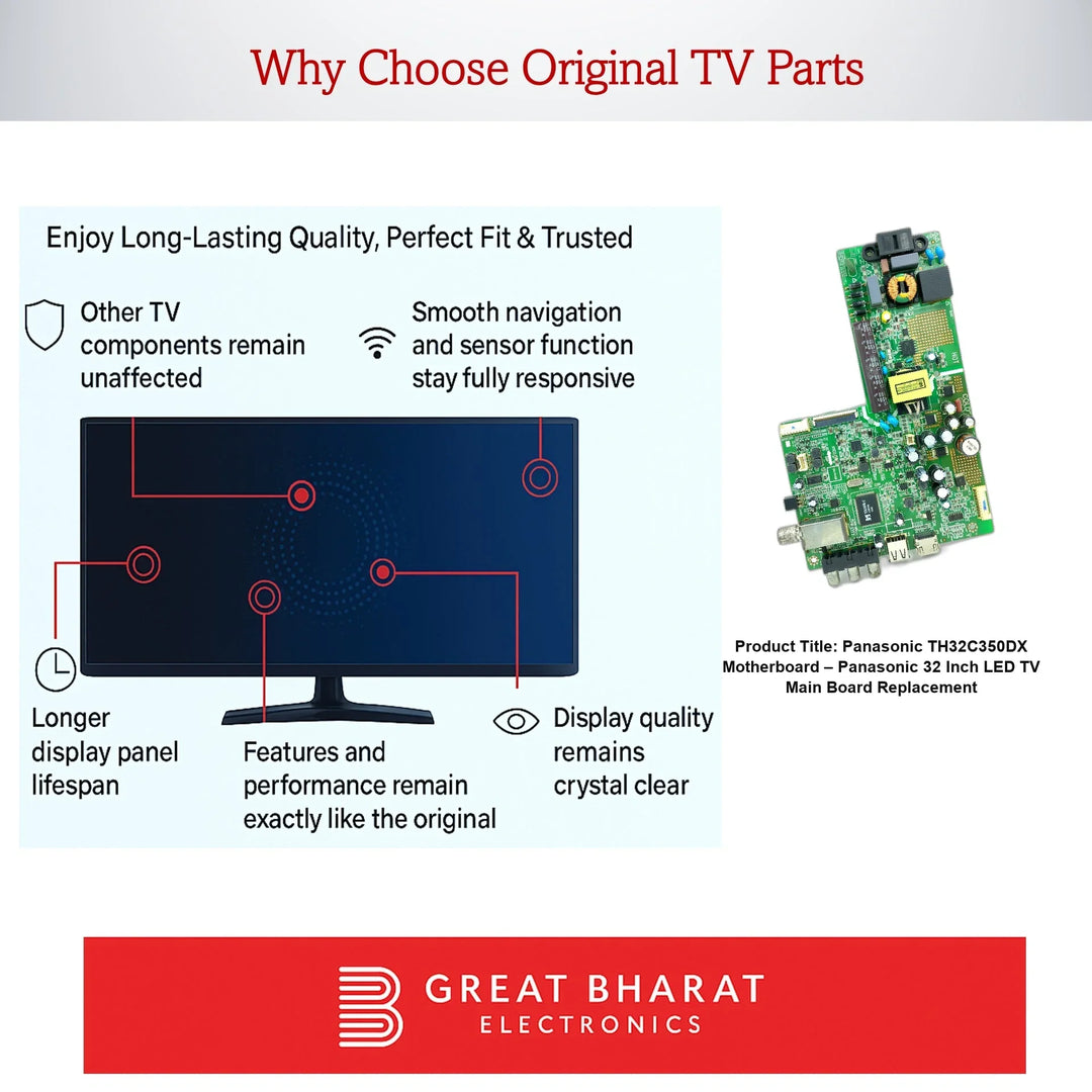 Panasonic TH32C350DX Motherboard – Panasonic 32 Inch LED TV Main Board Replacement - Great Bharat Electronics
