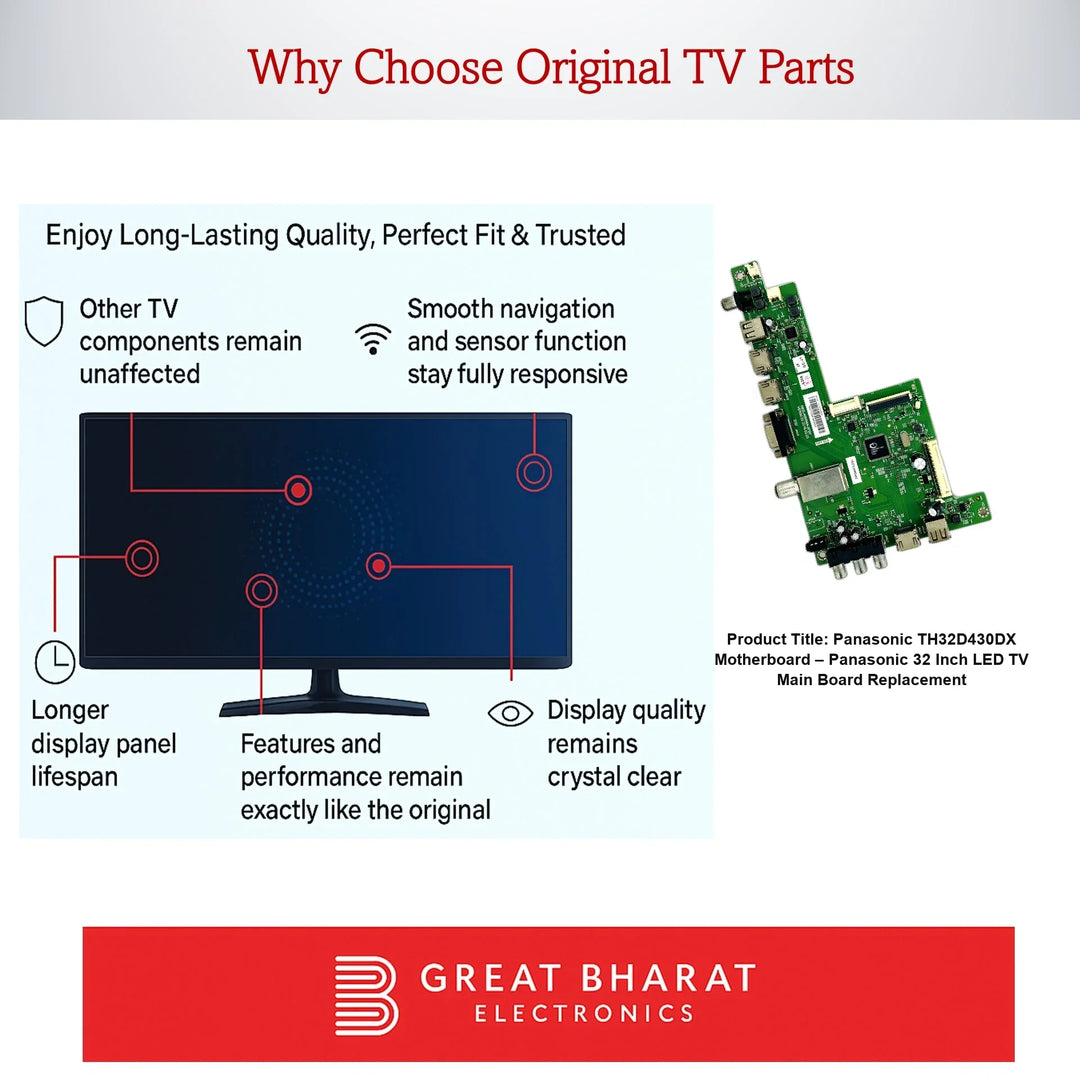 Panasonic TH32D430DX Motherboard – Panasonic 32 Inch LED TV Main Board Replacement - Great Bharat Electronics