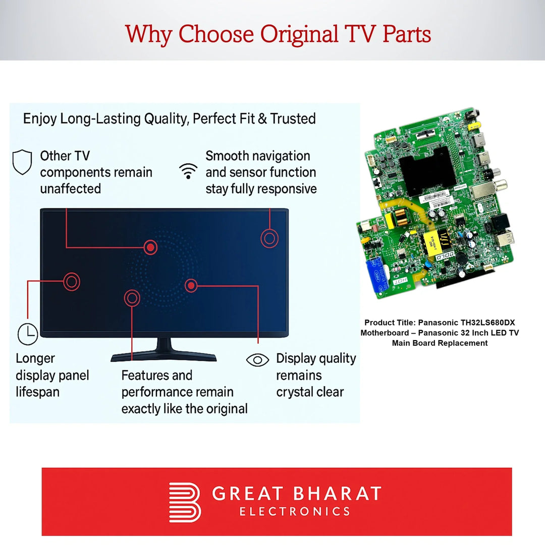 Panasonic TH32LS680DX Motherboard – Panasonic 32 Inch LED TV Main Board Replacement - Great Bharat Electronics