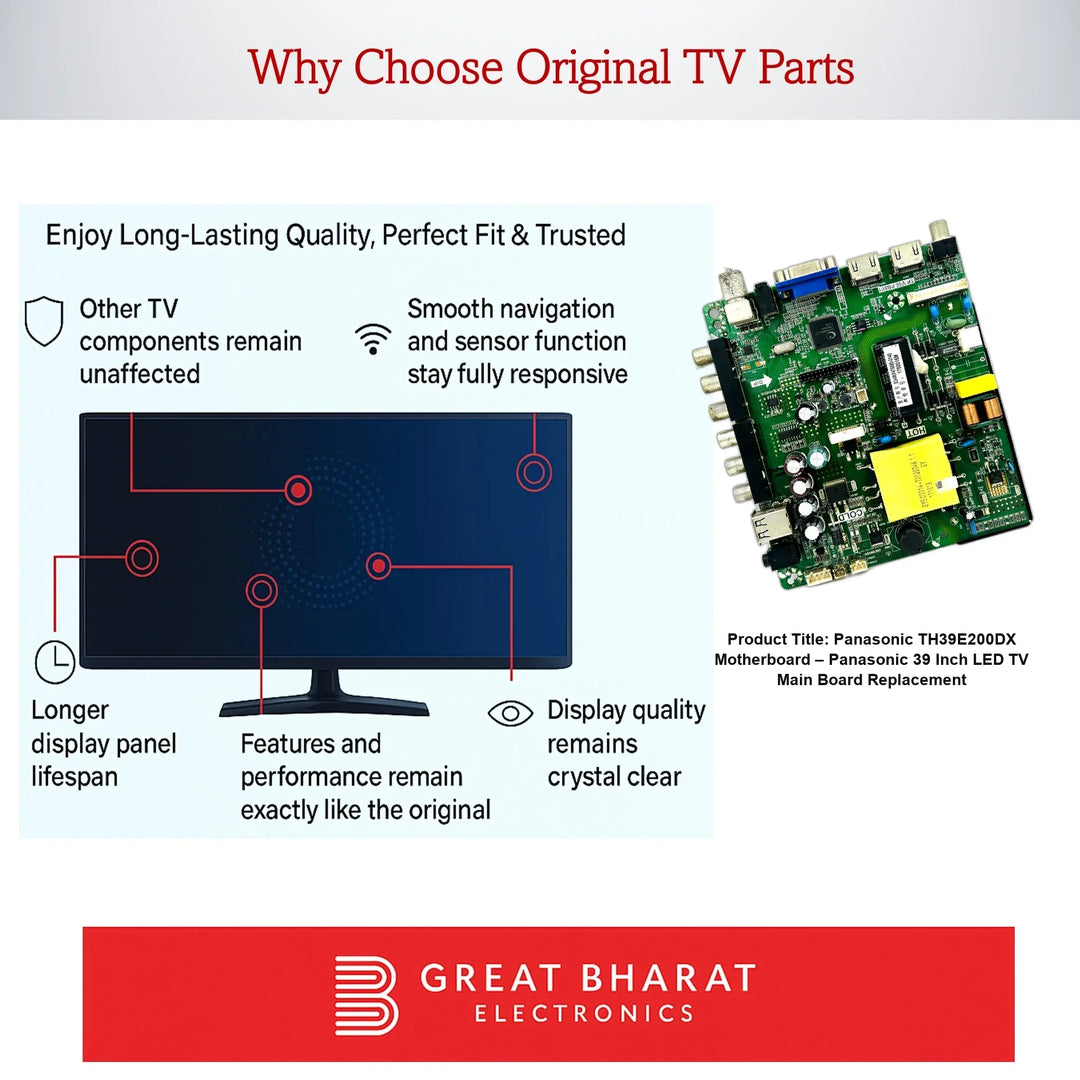 Panasonic TH39E200DX Motherboard – Panasonic 39 Inch LED TV Main Board Replacement - Great Bharat Electronics