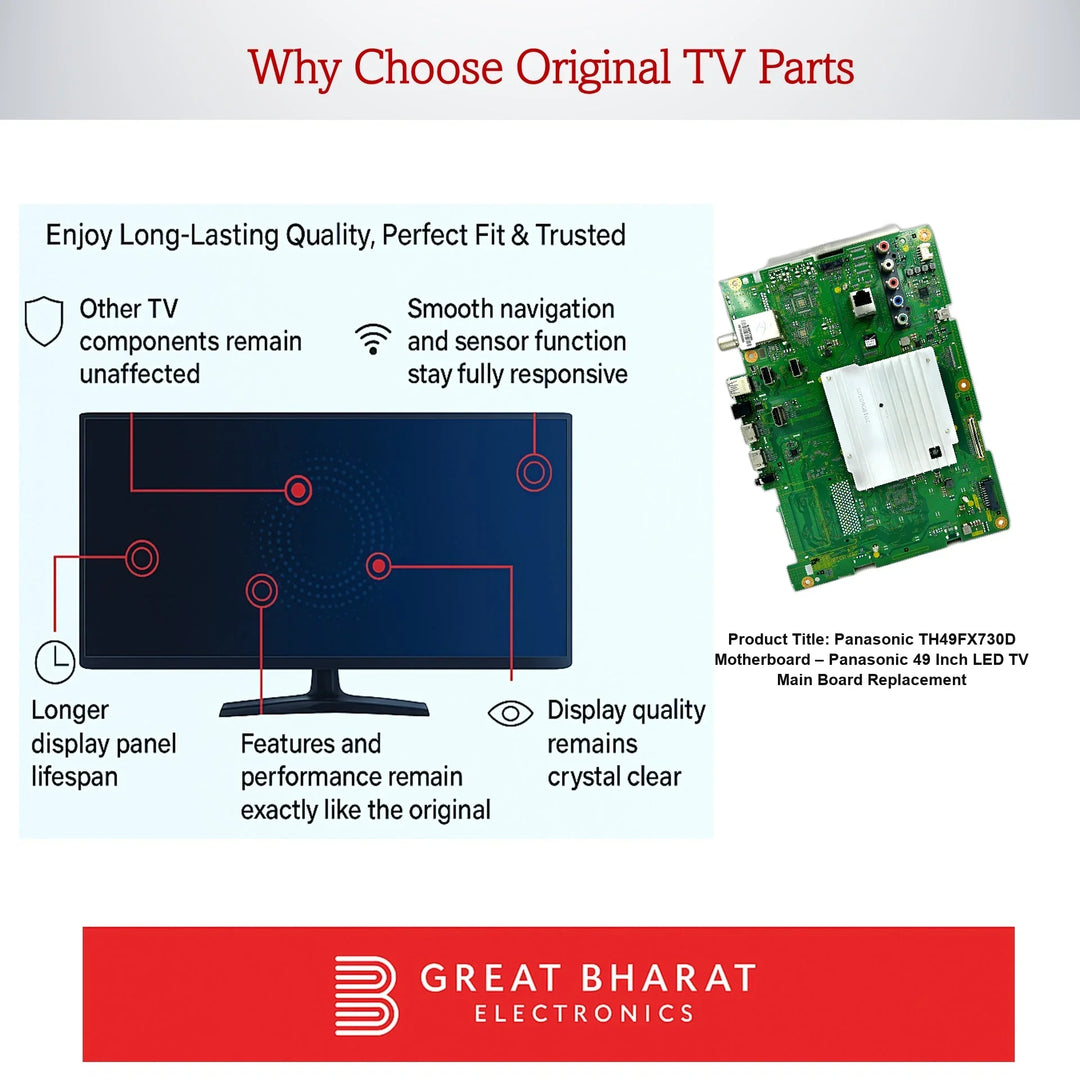 Panasonic TH49FX730D Motherboard – Panasonic 49 Inch LED TV Main Board Replacement - Great Bharat Electronics