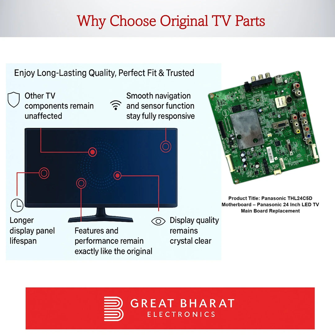 Panasonic THL24C5D Motherboard – Panasonic 24 Inch LED TV Main Board Replacement - Great Bharat Electronics