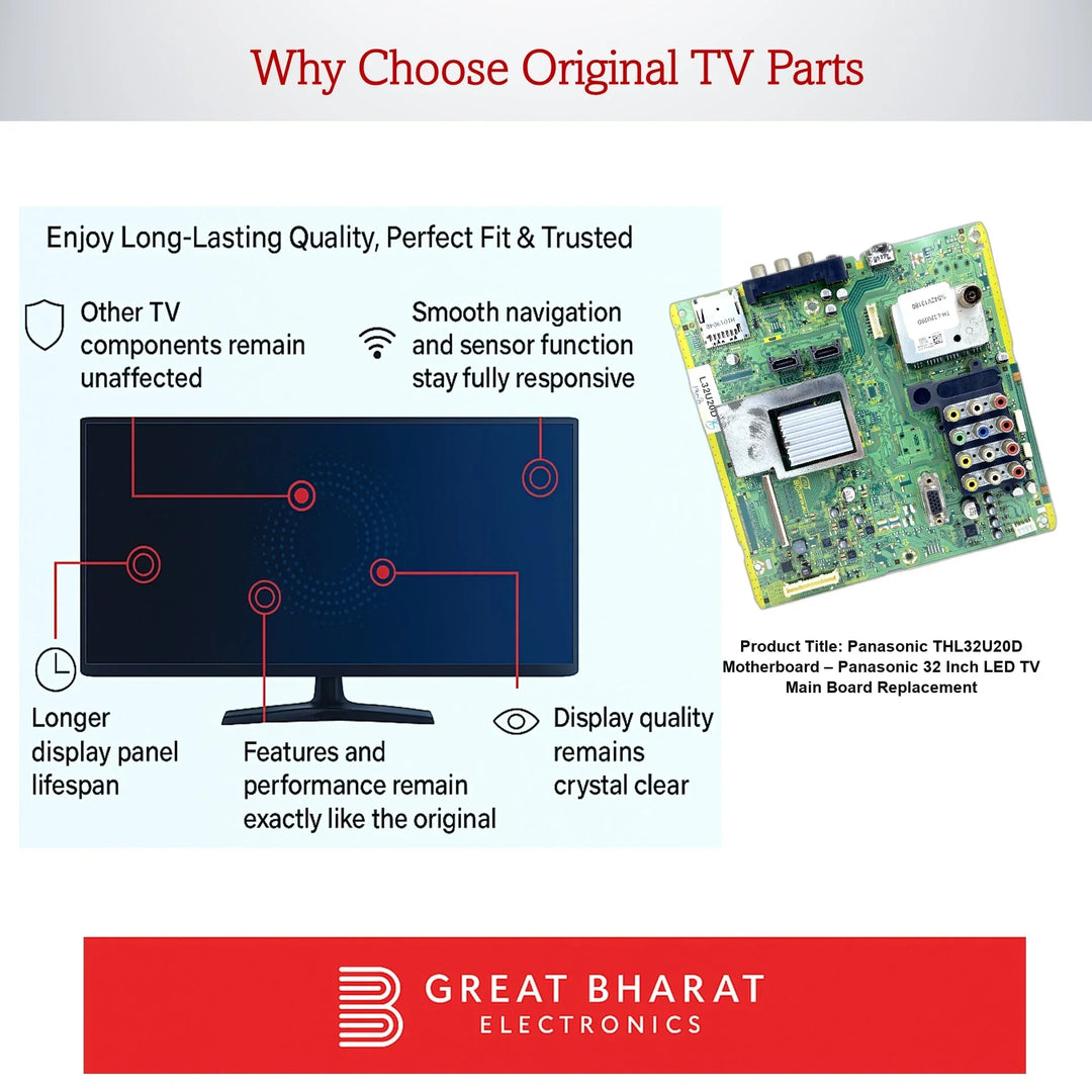 Panasonic THL32U20D Motherboard – Panasonic 32 Inch LED TV Main Board Replacement - Great Bharat Electronics