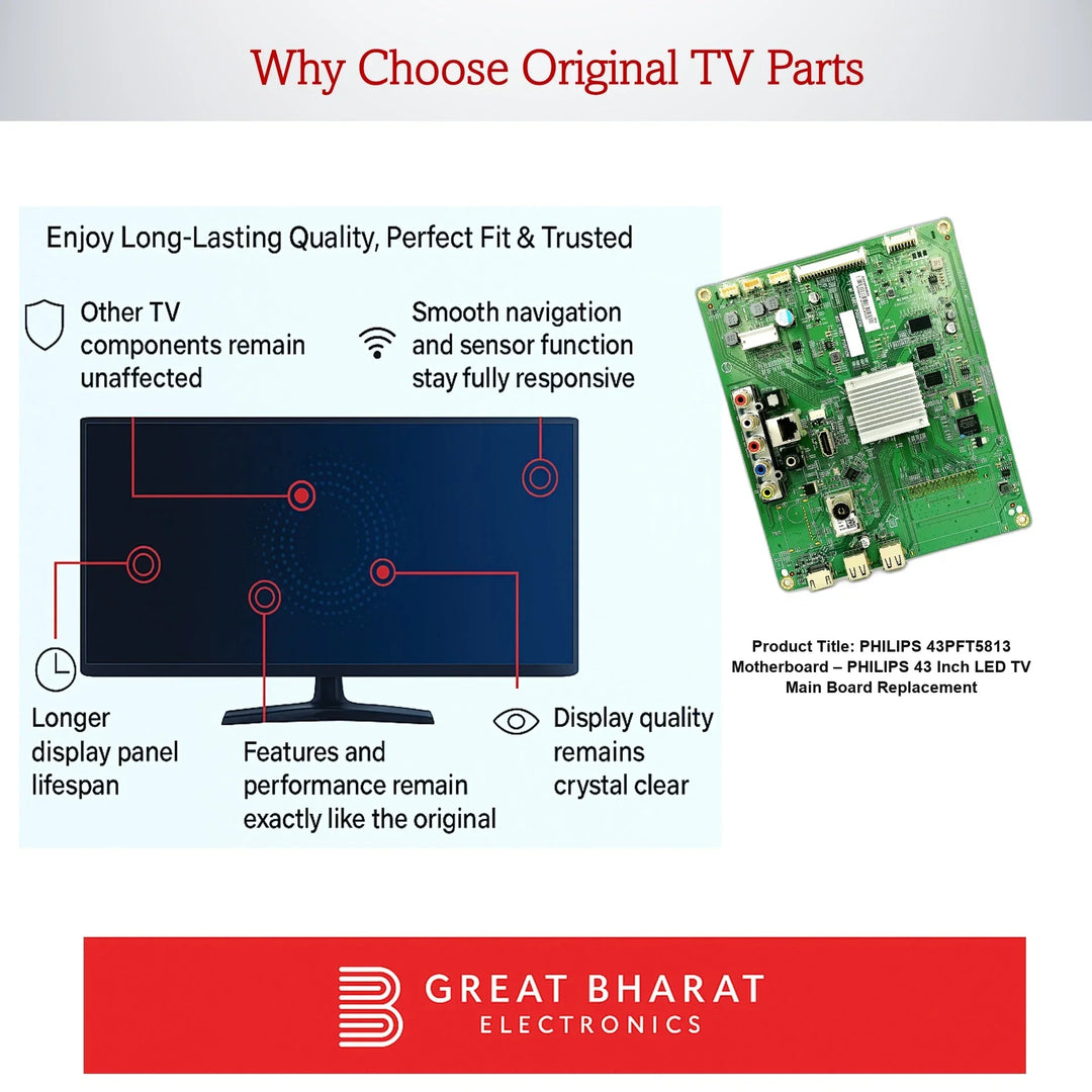Philips 43PFT5813 Motherboard – Philips 43 Inch LED TV Main Board Replacement - Great Bharat Electronics