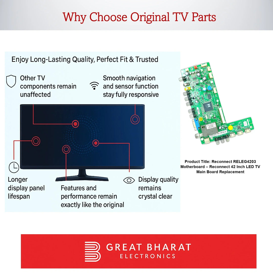 Reconnect RELEG4203 Motherboard – Reconnect 42 Inch LED TV Main Board Replacement - Great Bharat Electronics