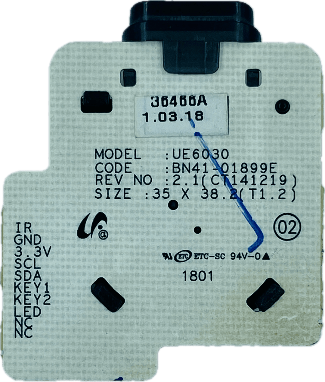 Samsung LED TV IR Sensor β Model UA32FH4003 - Great Bharat Electronics