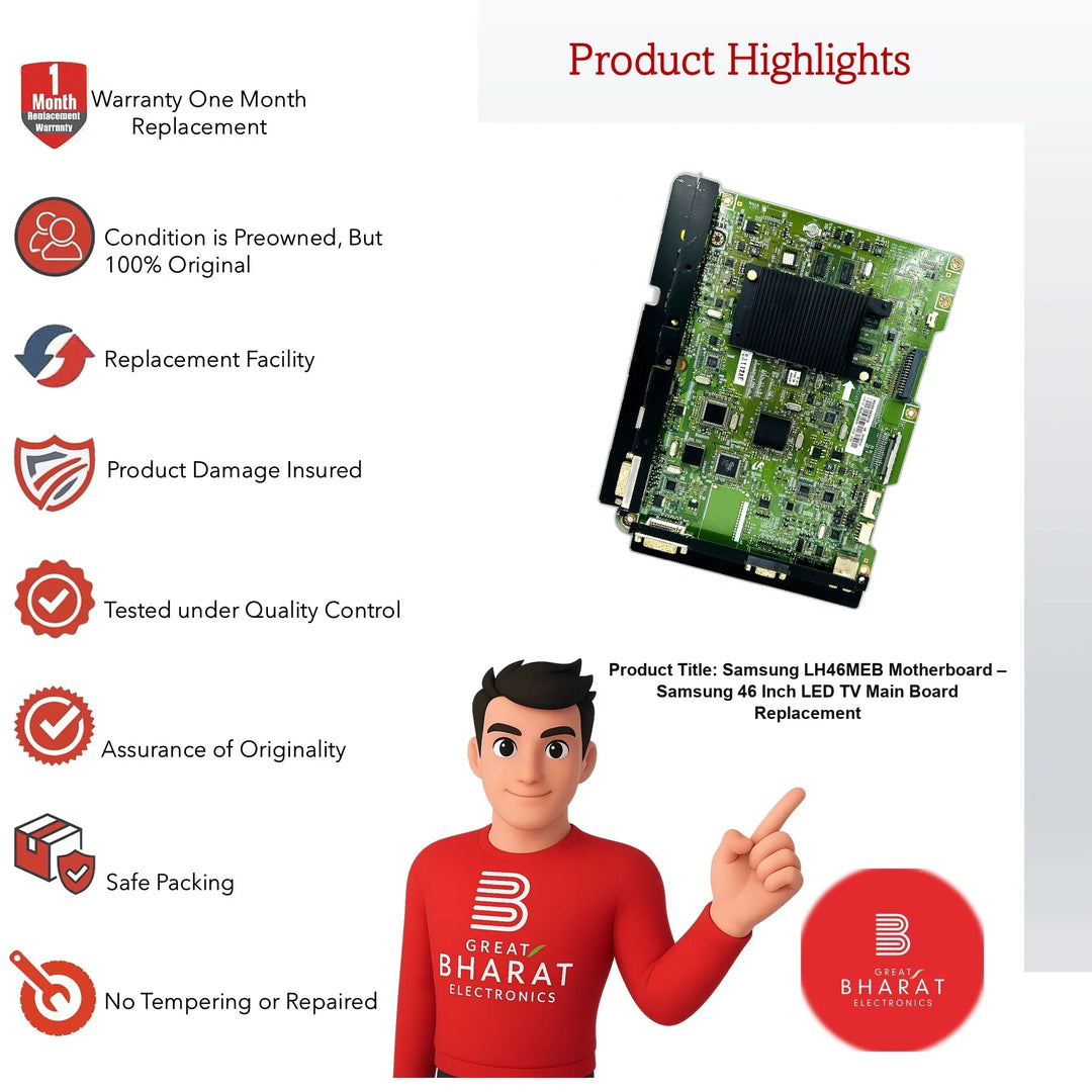 Samsung LH46MEB Motherboard – Samsung 46 Inch LED TV Main Board Replacement - Great Bharat Electronics
