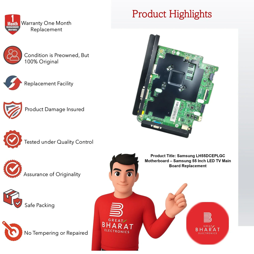 Samsung LH55DCEPLGC Motherboard – Samsung 55 Inch LED TV Main Board Replacement - Great Bharat Electronics