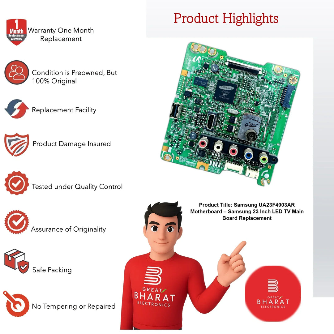 Samsung UA23F4003AR Motherboard – Samsung 23 Inch LED TV Main Board Replacement - Great Bharat Electronics