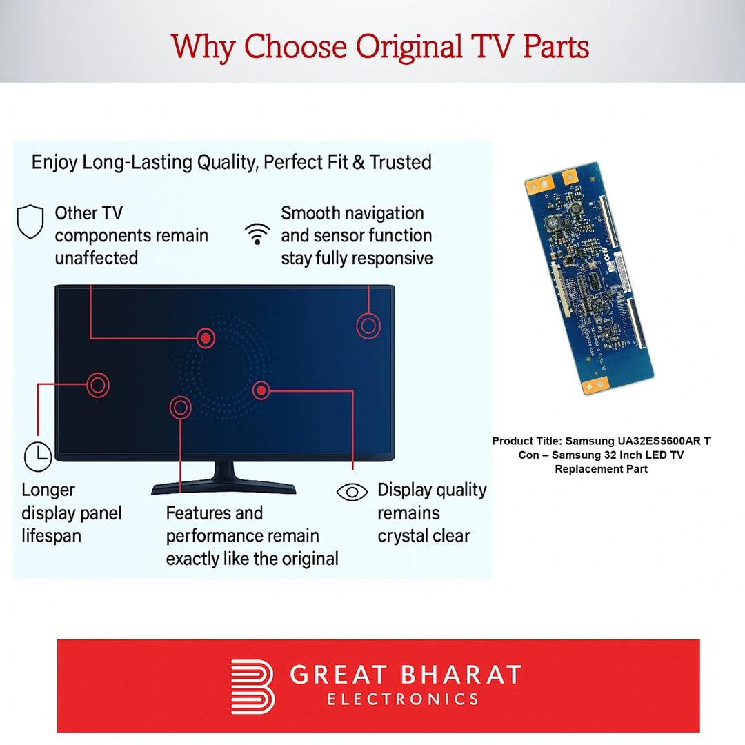 Samsung UA32ES5600AR T-Con Board β Samsung 32 Inch LED TV Replacement Part - Great Bharat Electronics