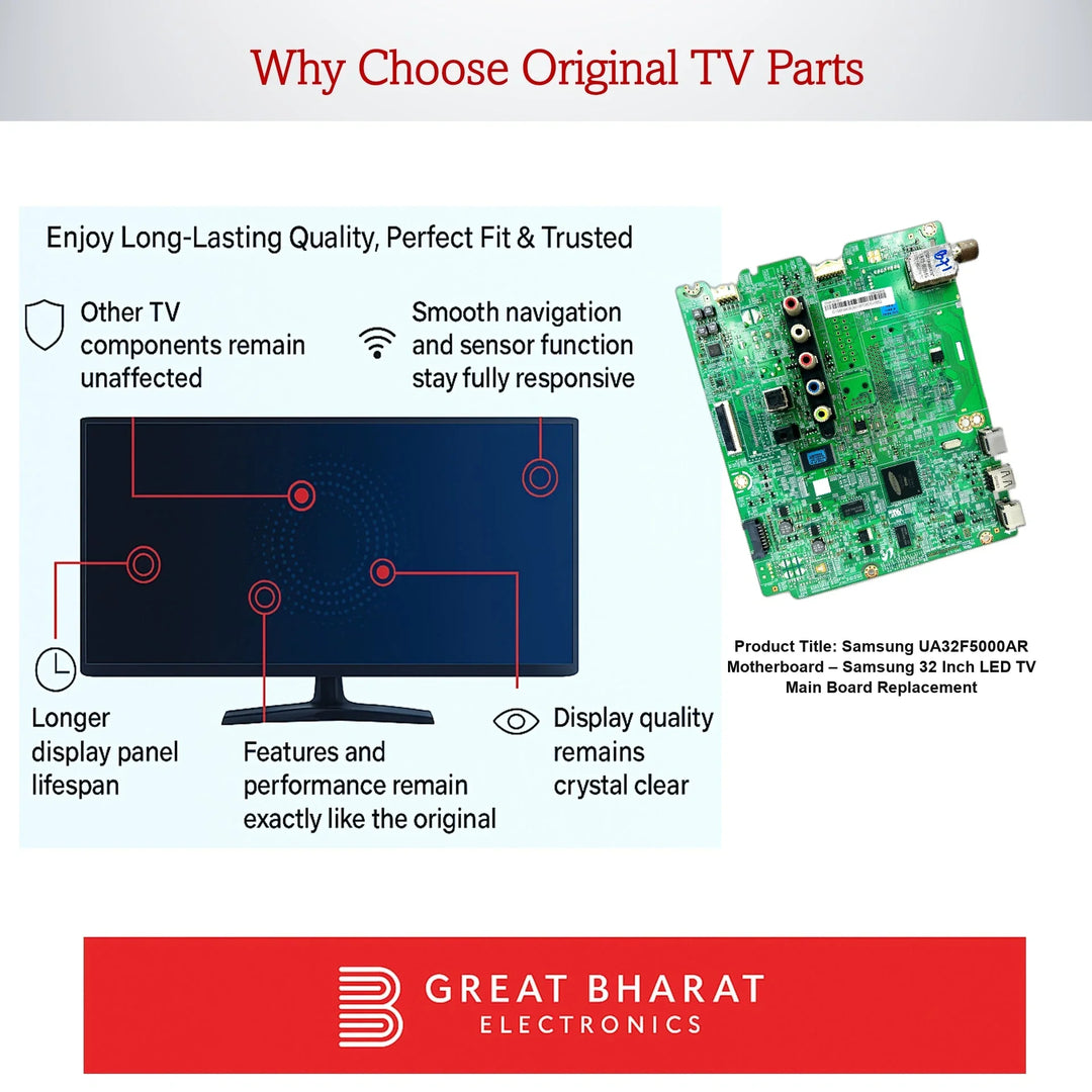 Samsung UA32F5000AR Motherboard – Samsung 32 Inch LED TV Main Board Replacement - Great Bharat Electronics