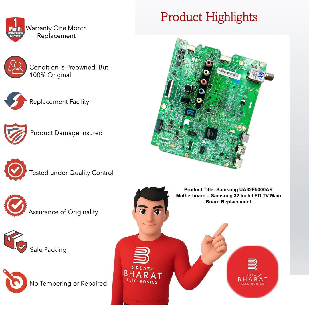 Samsung UA32F5000AR Motherboard – Samsung 32 Inch LED TV Main Board Replacement - Great Bharat Electronics