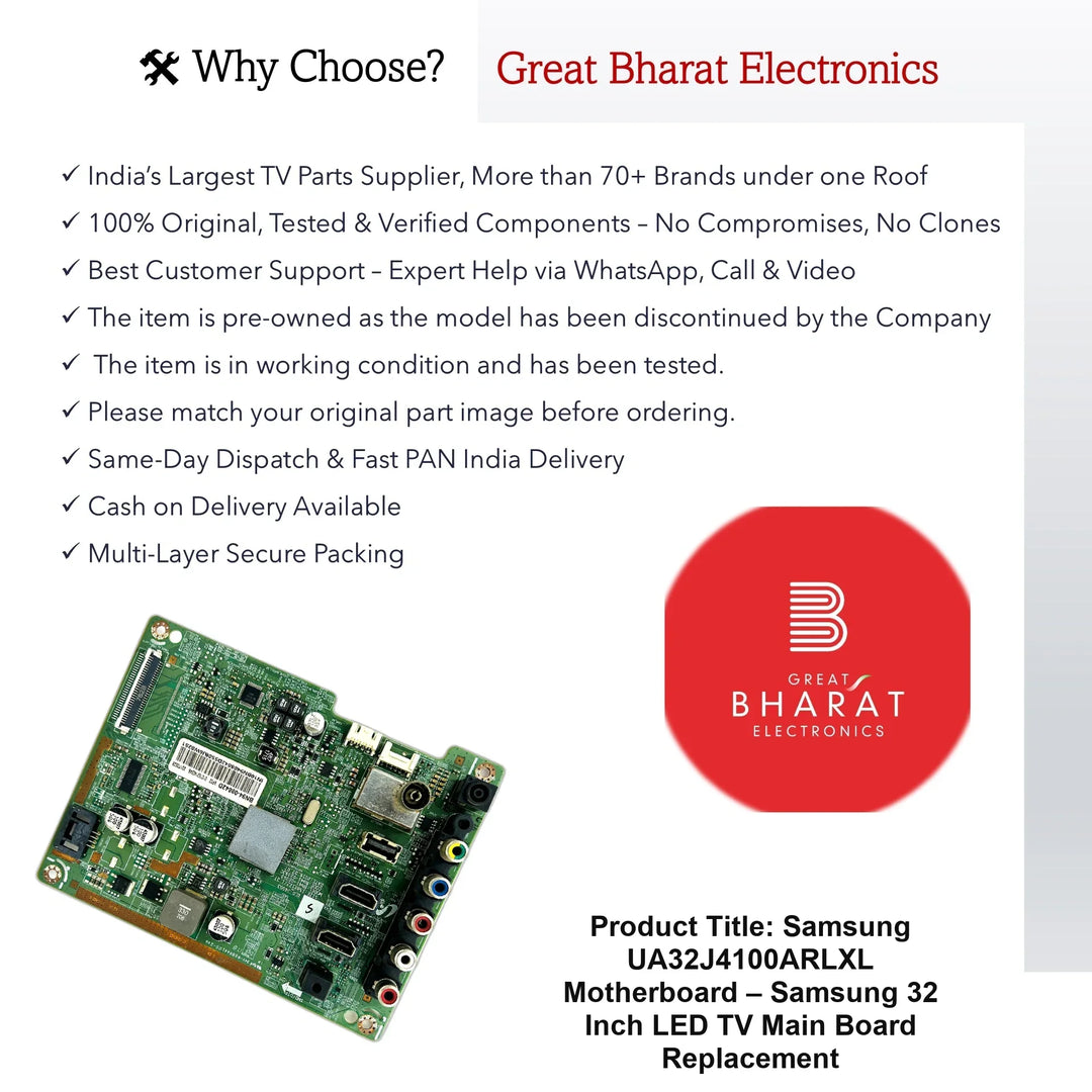 Samsung UA32J4100ARLXL Motherboard – Samsung 32 Inch LED TV Main Board Replacement - Great Bharat Electronics