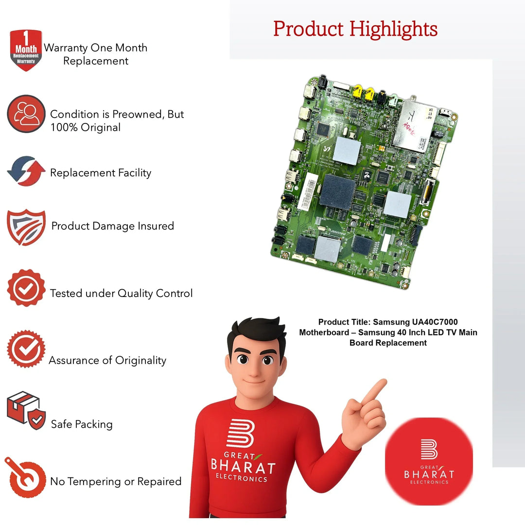 Samsung UA40C7000 Motherboard – Samsung 40 Inch LED TV Main Board Replacement - Great Bharat Electronics
