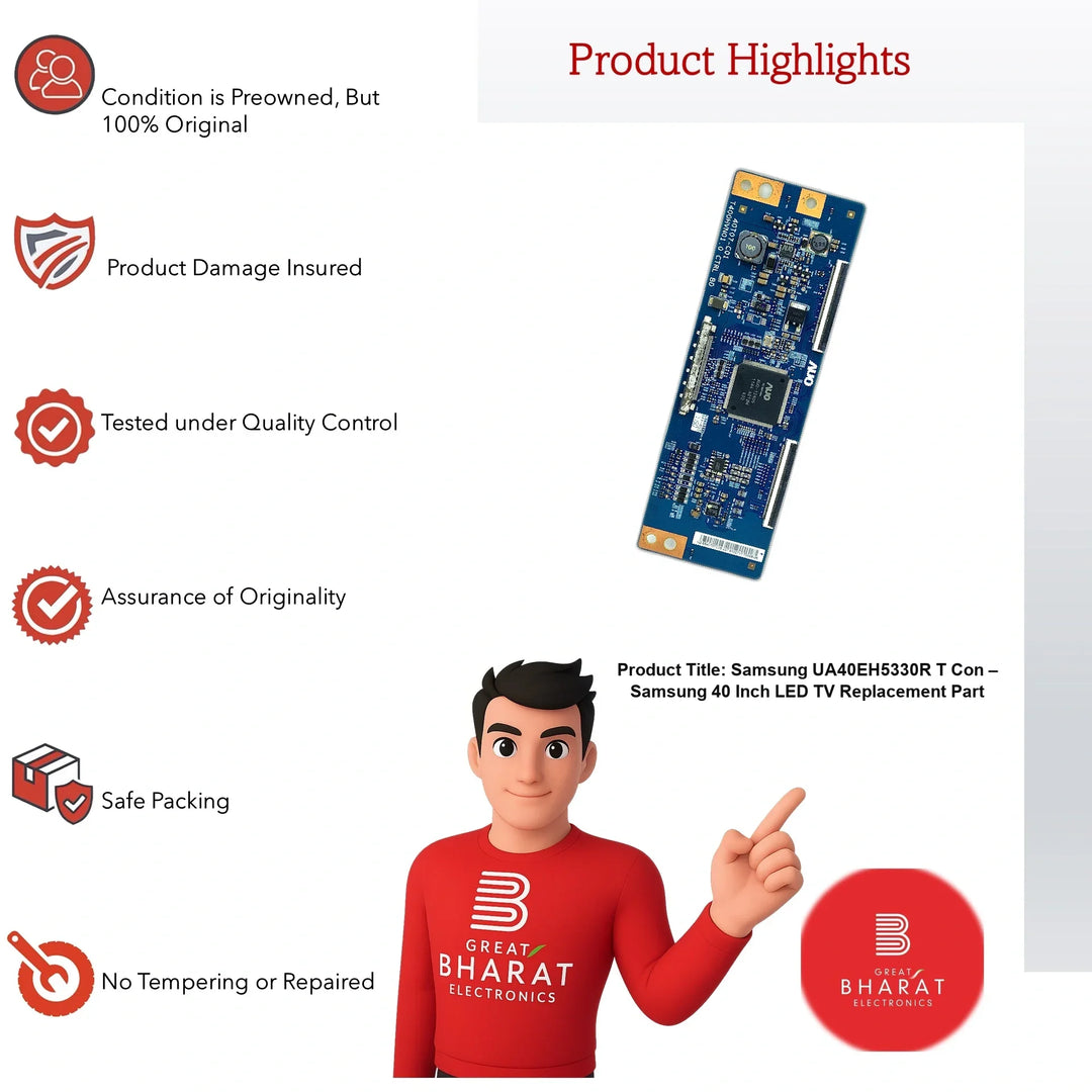 Samsung UA40EH5330R T-Con Board β Samsung 40 Inch LED TV Replacement Part - Great Bharat Electronics