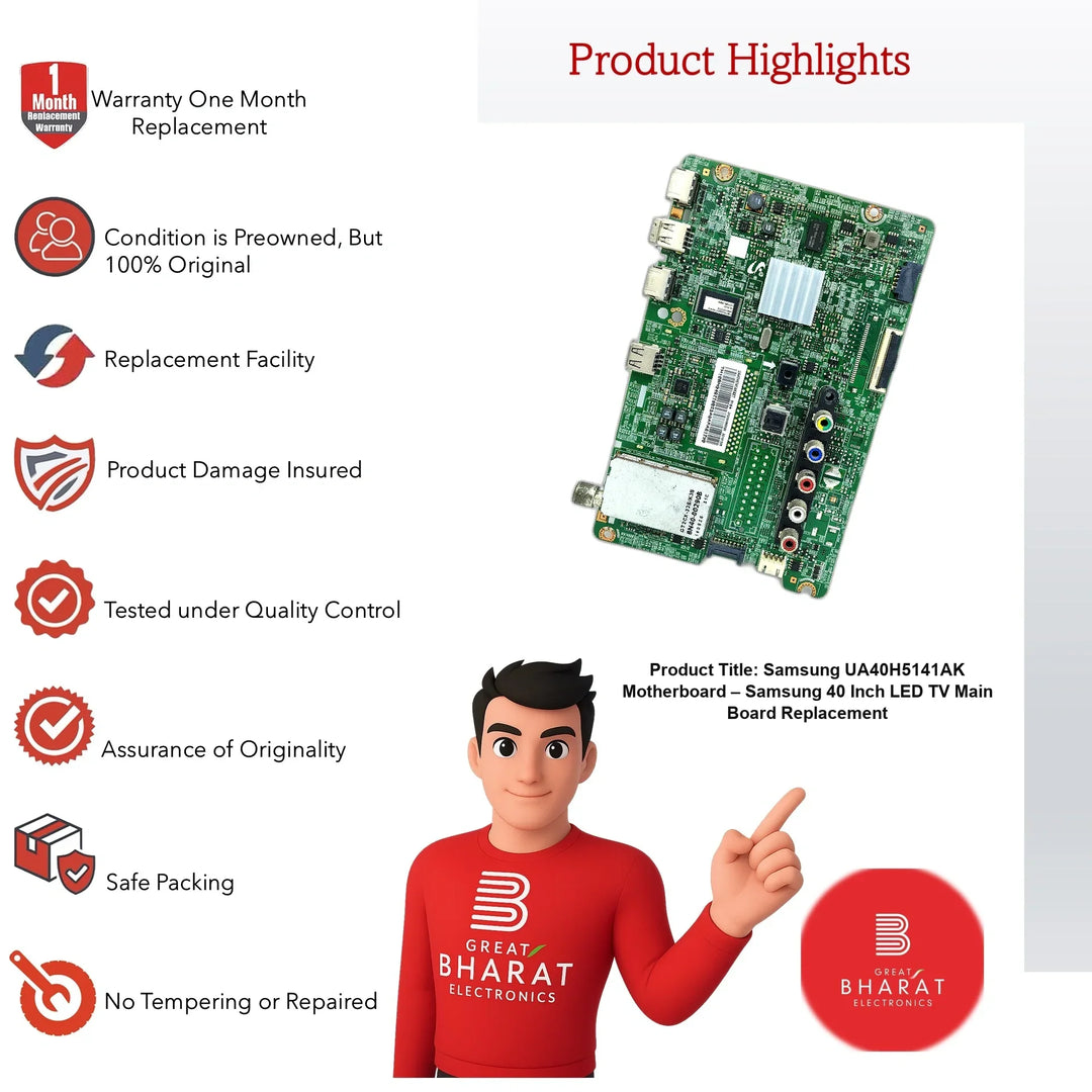 Samsung UA40H5141AK Motherboard – Samsung 40 Inch LED TV Main Board Replacement - Great Bharat Electronics