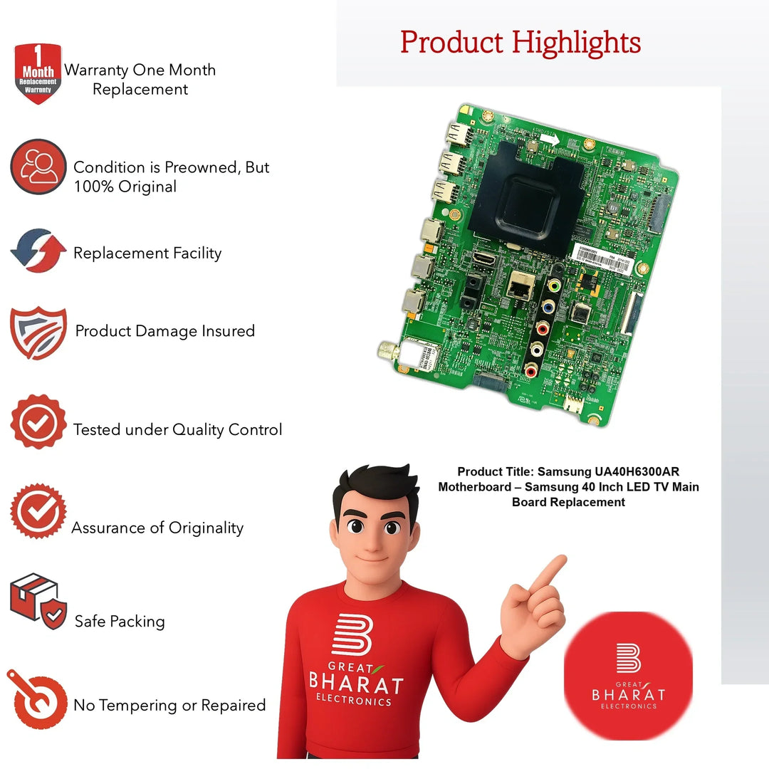 Samsung UA40H6300AR Motherboard – Samsung 40 Inch LED TV Main Board Replacement - Great Bharat Electronics