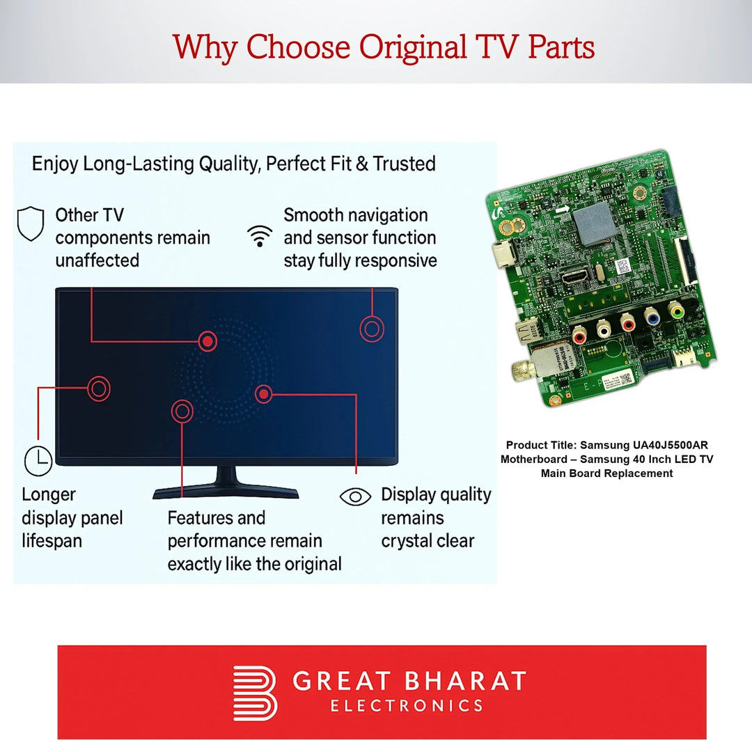Samsung UA40J5500AR Motherboard – Samsung 40 Inch LED TV Main Board Replacement - Great Bharat Electronics
