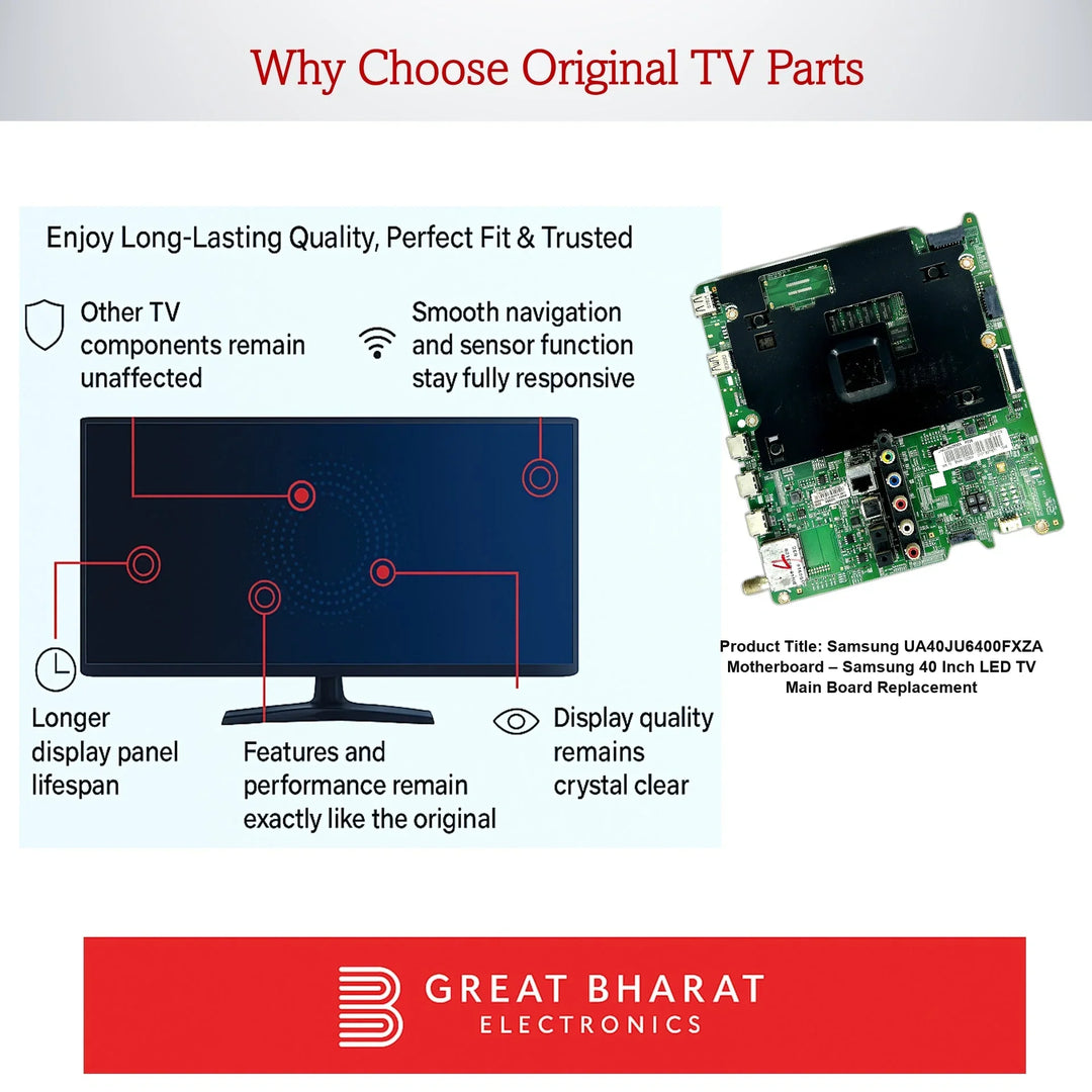Samsung UA40JU6400FXZA Motherboard – Samsung 40 Inch LED TV Main Board Replacement - Great Bharat Electronics