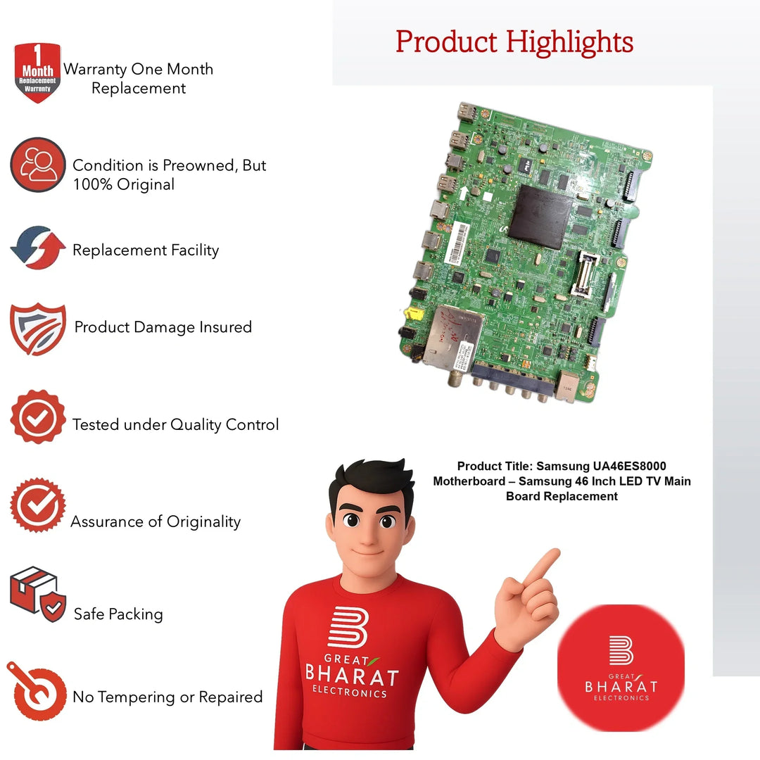 Samsung UA46ES8000 Motherboard – Samsung 46 Inch LED TV Main Board Replacement - Great Bharat Electronics