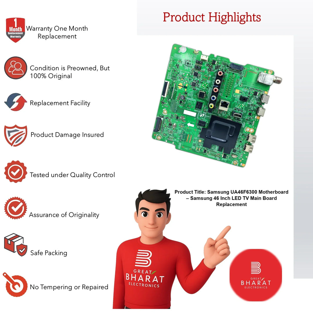 Samsung UA46F6300 Motherboard – Samsung 46 Inch LED TV Main Board Replacement - Great Bharat Electronics