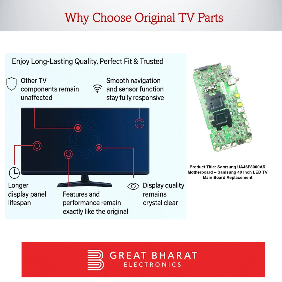 Samsung UA46F8000AR Motherboard – Samsung 40 Inch LED TV Main Board Replacement - Great Bharat Electronics