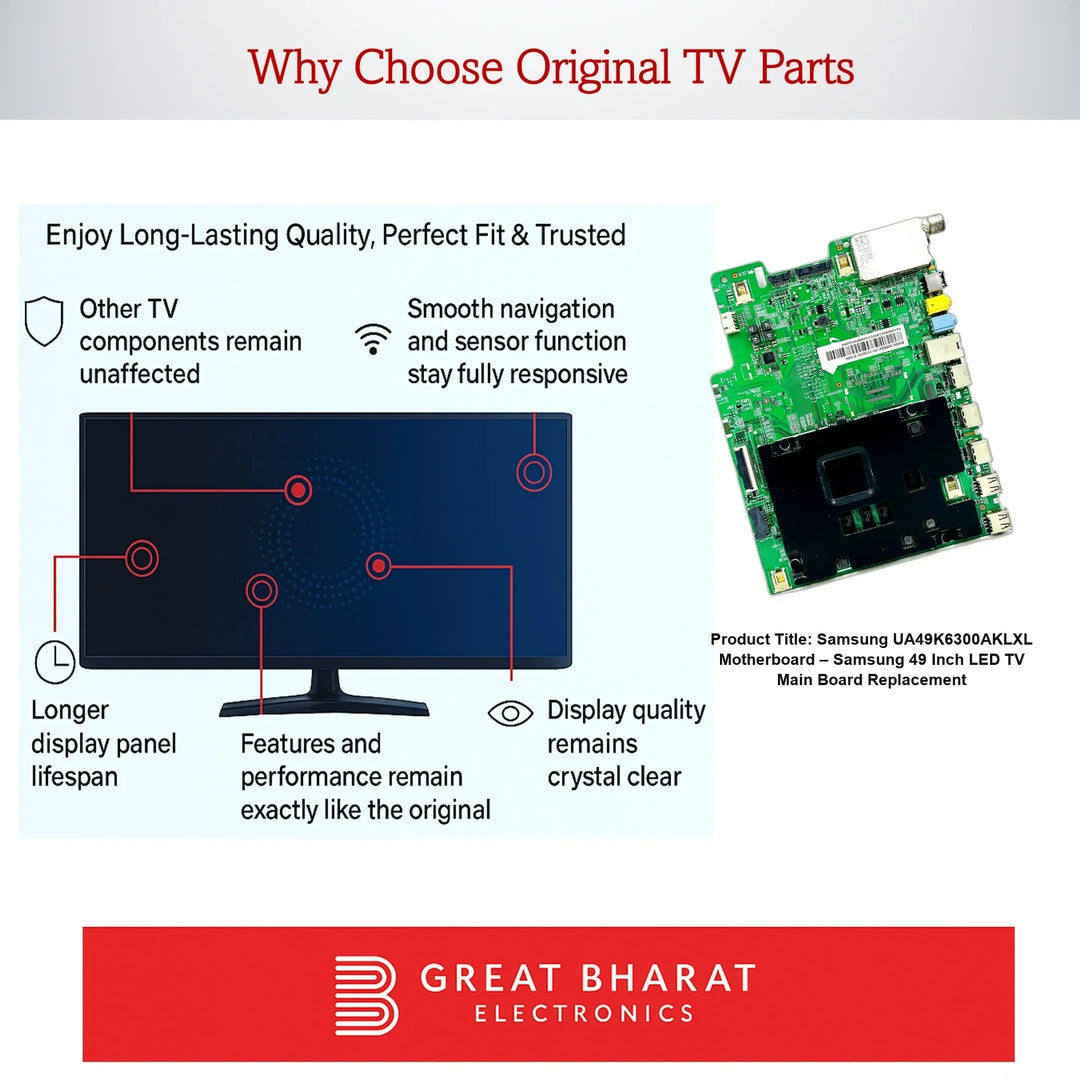 Samsung UA49K6300AKLXL Motherboard – Samsung 49 Inch LED TV Main Board Replacement - Great Bharat Electronics