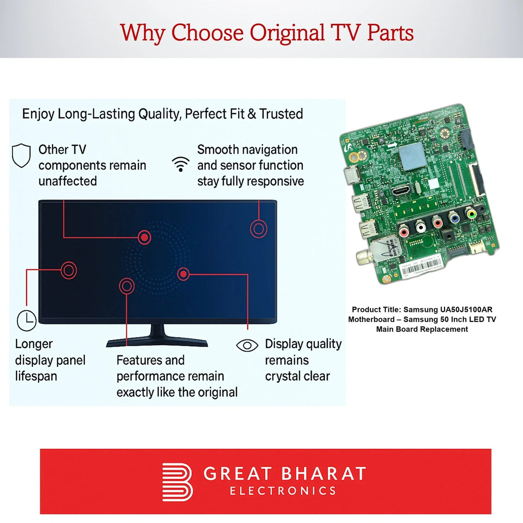 Samsung UA50J5100AR Motherboard – Samsung 50 Inch LED TV Main Board Replacement - Great Bharat Electronics