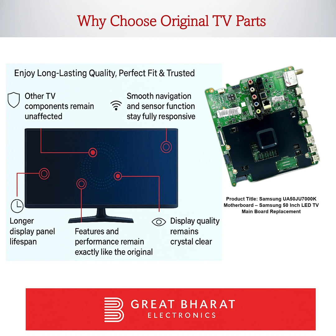 Samsung UA50JU7000K Motherboard – Samsung 50 Inch LED TV Main Board Replacement - Great Bharat Electronics