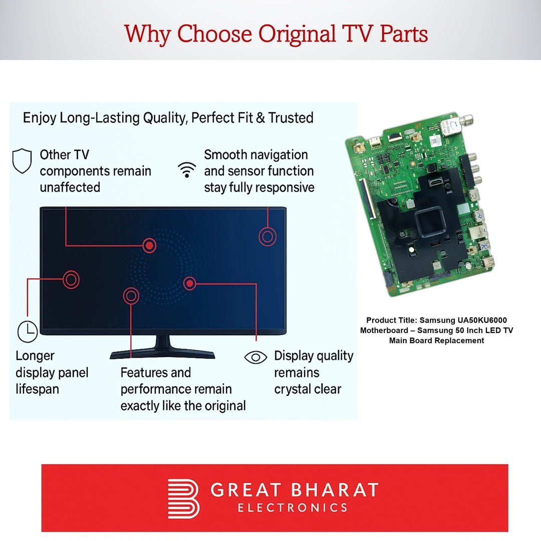 Samsung UA50KU6000 Motherboard – Samsung 50 Inch LED TV Main Board Replacement - Great Bharat Electronics