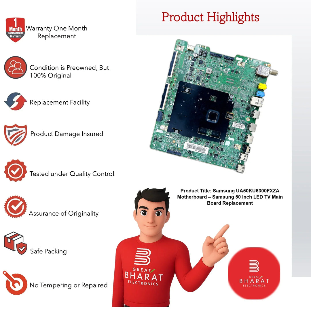Samsung UA50KU6300FXZA Motherboard – Samsung 50 Inch LED TV Main Board Replacement - Great Bharat Electronics