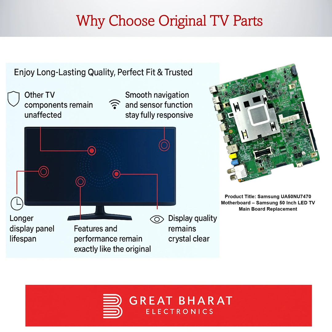 Samsung UA50NU7470 Motherboard – Samsung 50 Inch LED TV Main Board Replacement - Great Bharat Electronics