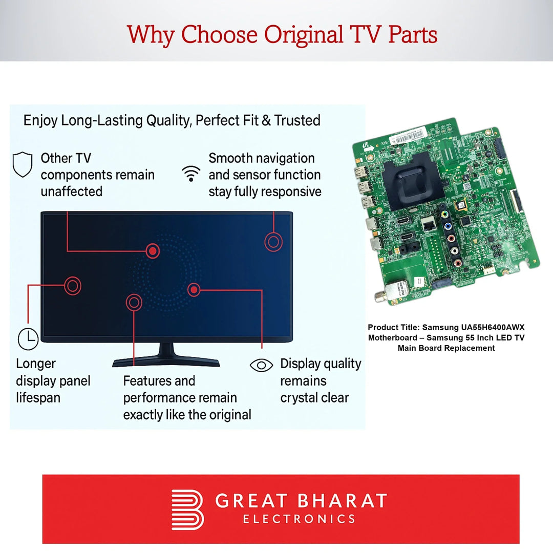 Samsung UA55H6400AWX Motherboard – Samsung 55 Inch LED TV Main Board Replacement - Great Bharat Electronics