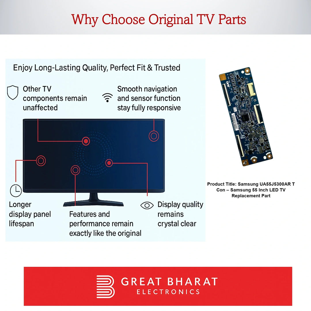 Samsung UA55J5300AR T-Con Board β Samsung 55 Inch LED TV Replacement Part - Great Bharat Electronics
