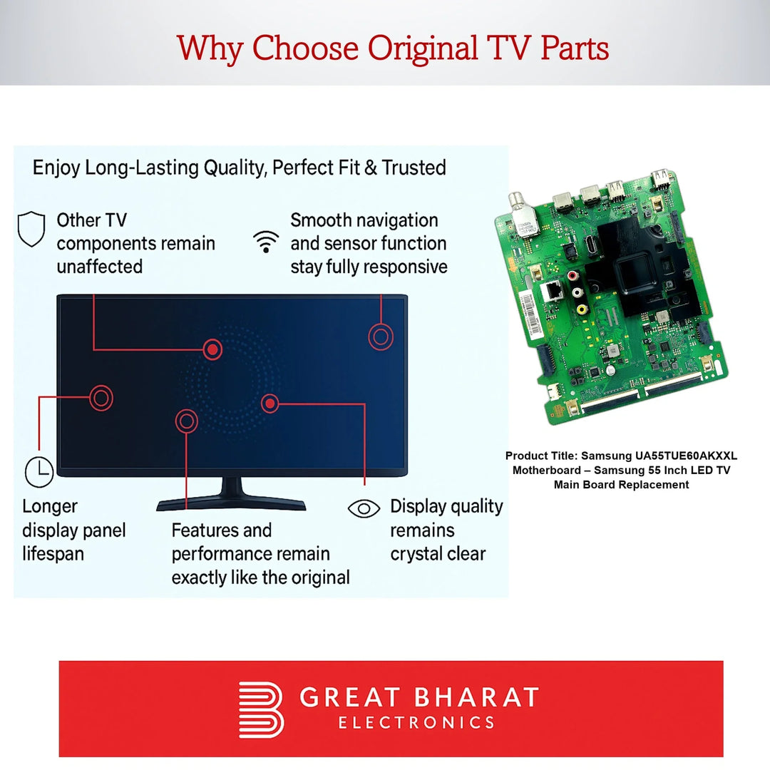 Samsung UA55TUE60AKXXL Motherboard – Samsung 55 Inch LED TV Main Board Replacement - Great Bharat Electronics