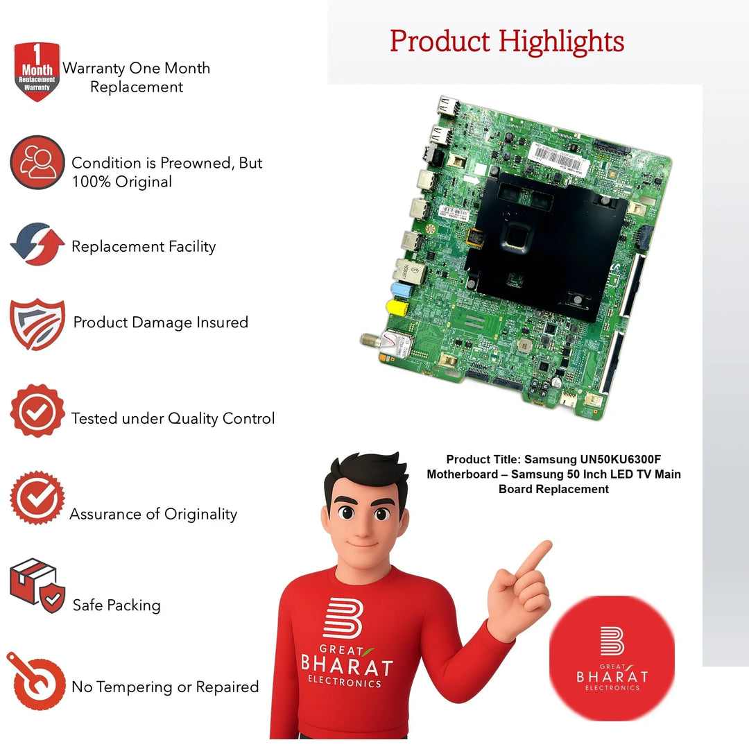 Samsung UN50KU6300F Motherboard – Samsung 50 Inch LED TV Main Board Replacement - Great Bharat Electronics