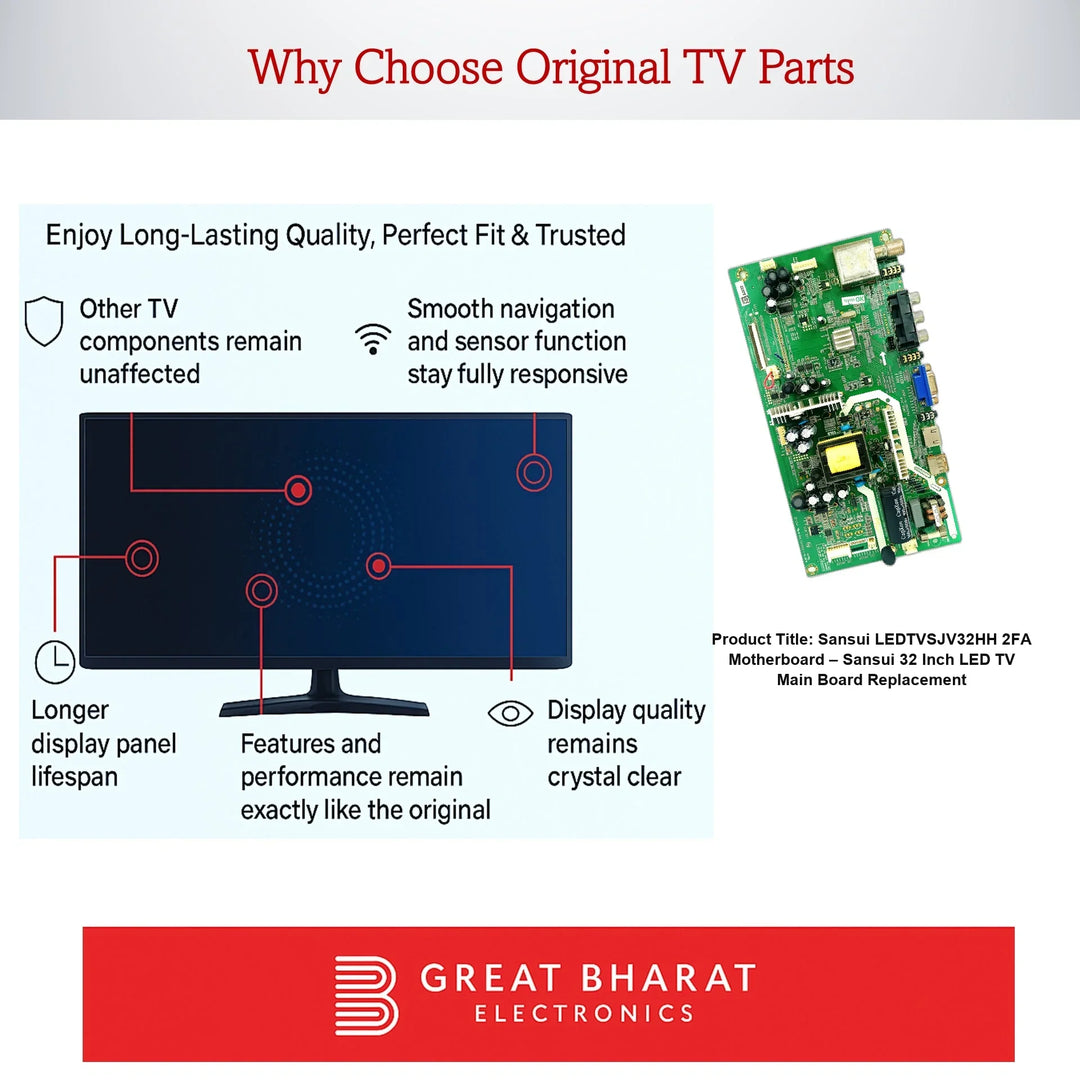Sansui LEDTVSJV32HH-2FA Motherboard – Sansui 32 Inch LED TV Main Board Replacement - Great Bharat Electronics