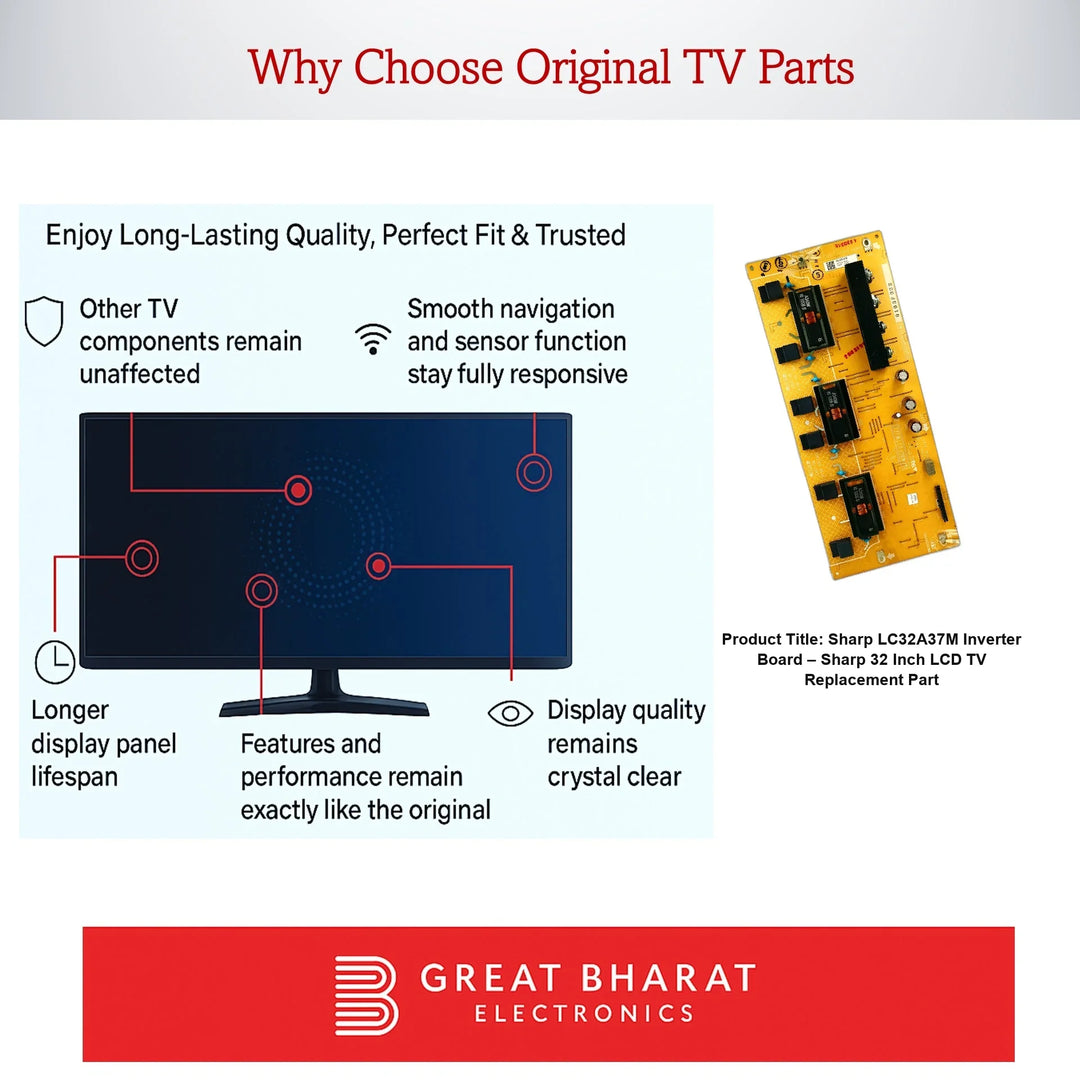 Sharp LC32A37M Inverter Board – Sharp 32 Inch LCD TV Replacement Part - Great Bharat Electronics