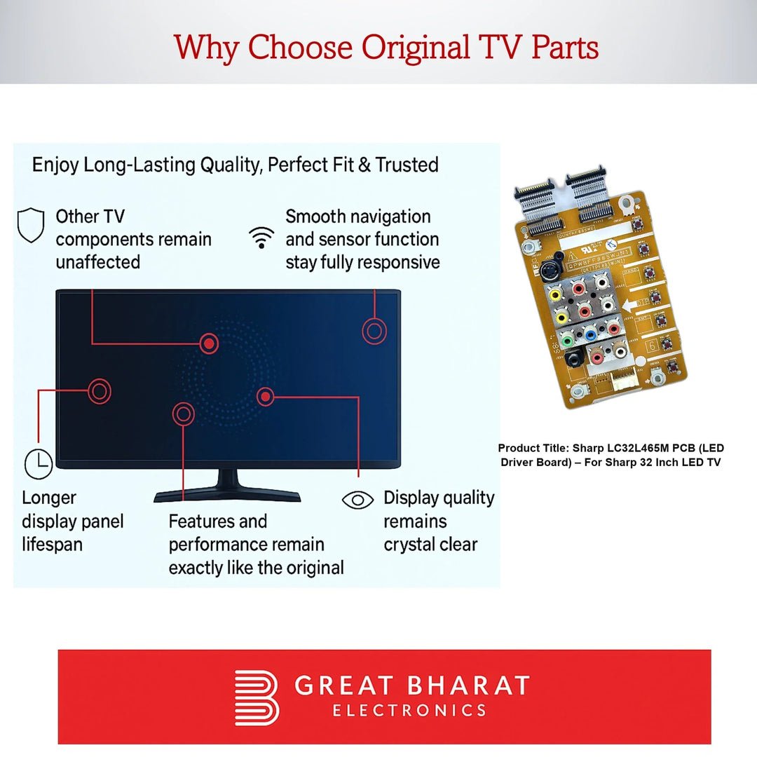 Sharp LC32L465M PCB (LED Driver Board) – For Sharp 32 Inch LED TV - Great Bharat Electronics