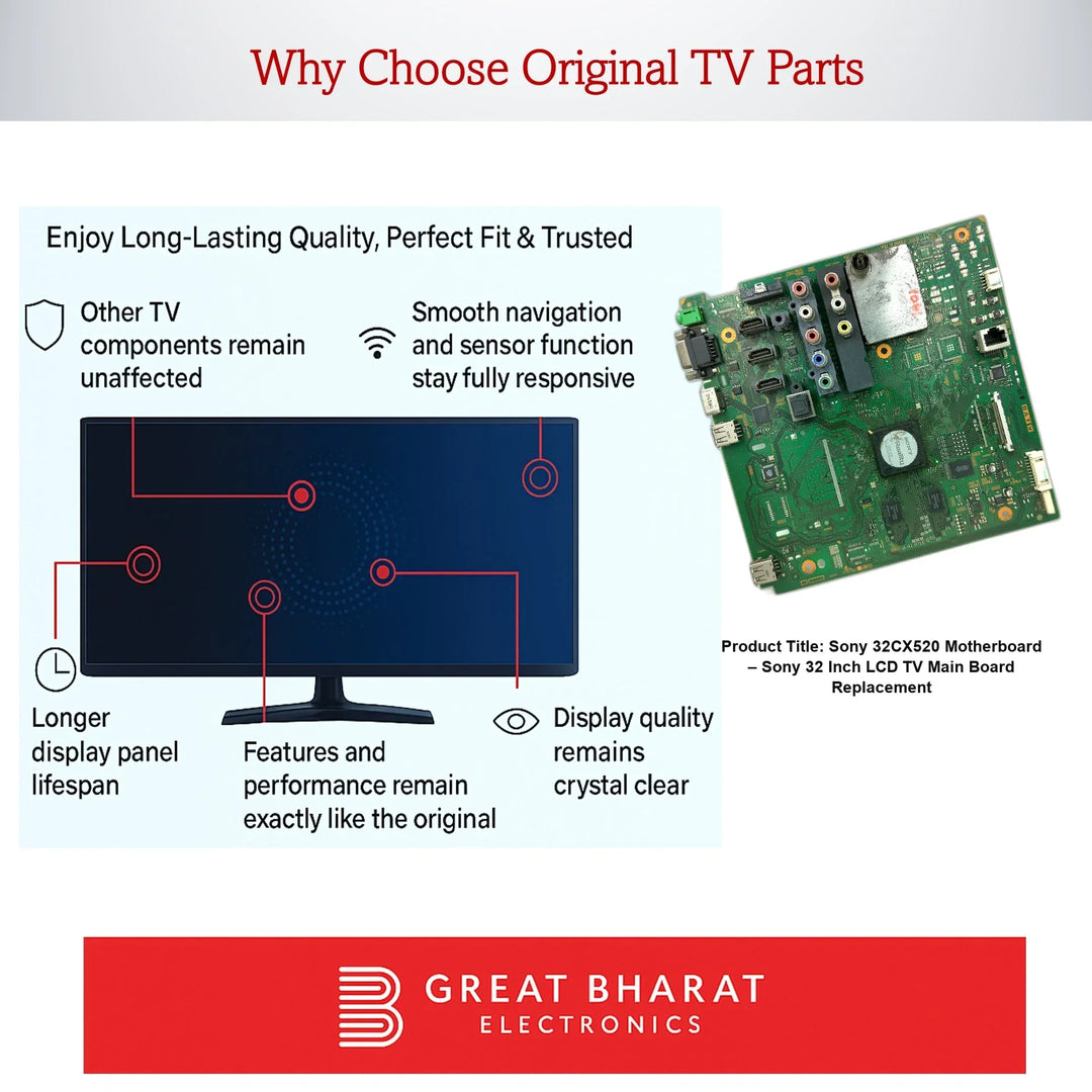 Sony 32CX520 Motherboard – Sony 32 Inch LCD TV Main Board Replacement - Great Bharat Electronics