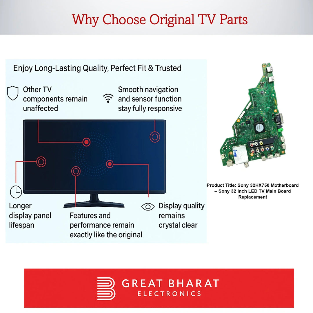 Sony 32HX750 Motherboard – Sony 32 Inch LED TV Main Board Replacement - Great Bharat Electronics