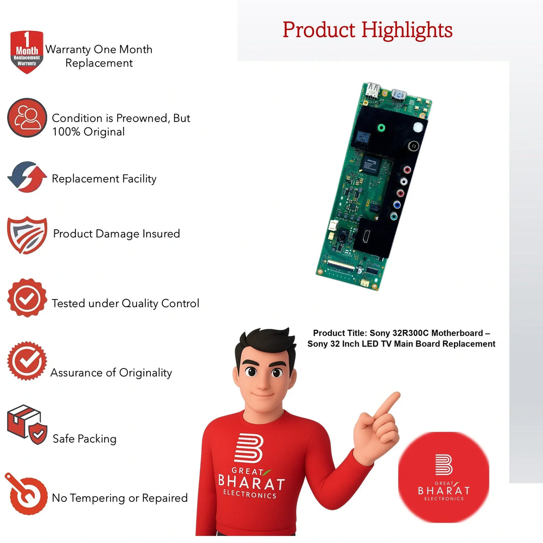 Sony 32R300C Motherboard – Sony 32 Inch LED TV Main Board Replacement - Great Bharat Electronics