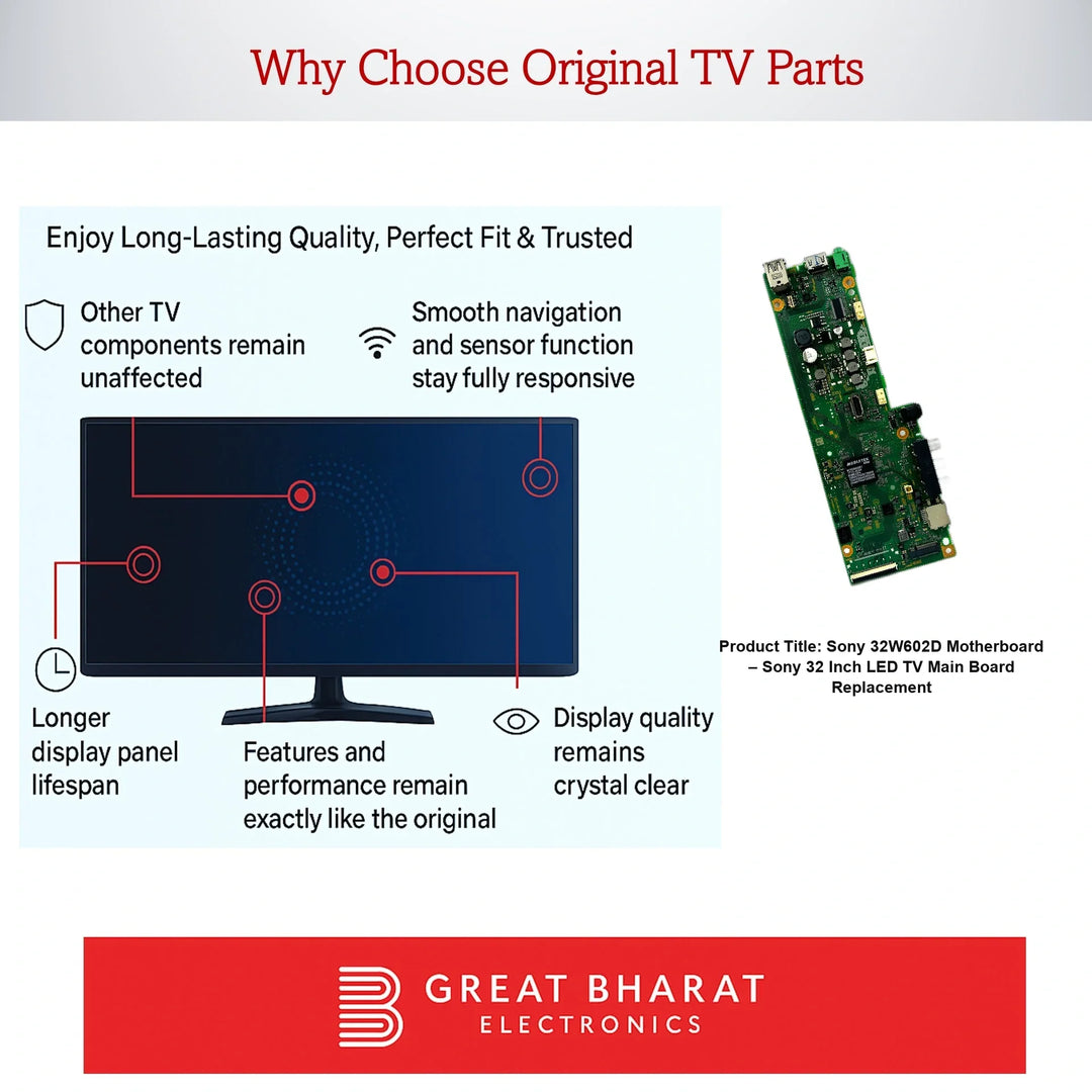 Sony 32W602D Motherboard – Sony 32 Inch LED TV Main Board Replacement - Great Bharat Electronics