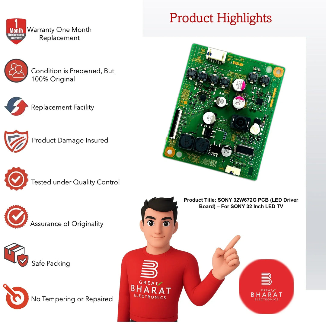 Sony 32W672G PCB (LED Driver Board) – For Sony 32 Inch LED TV - Great Bharat Electronics