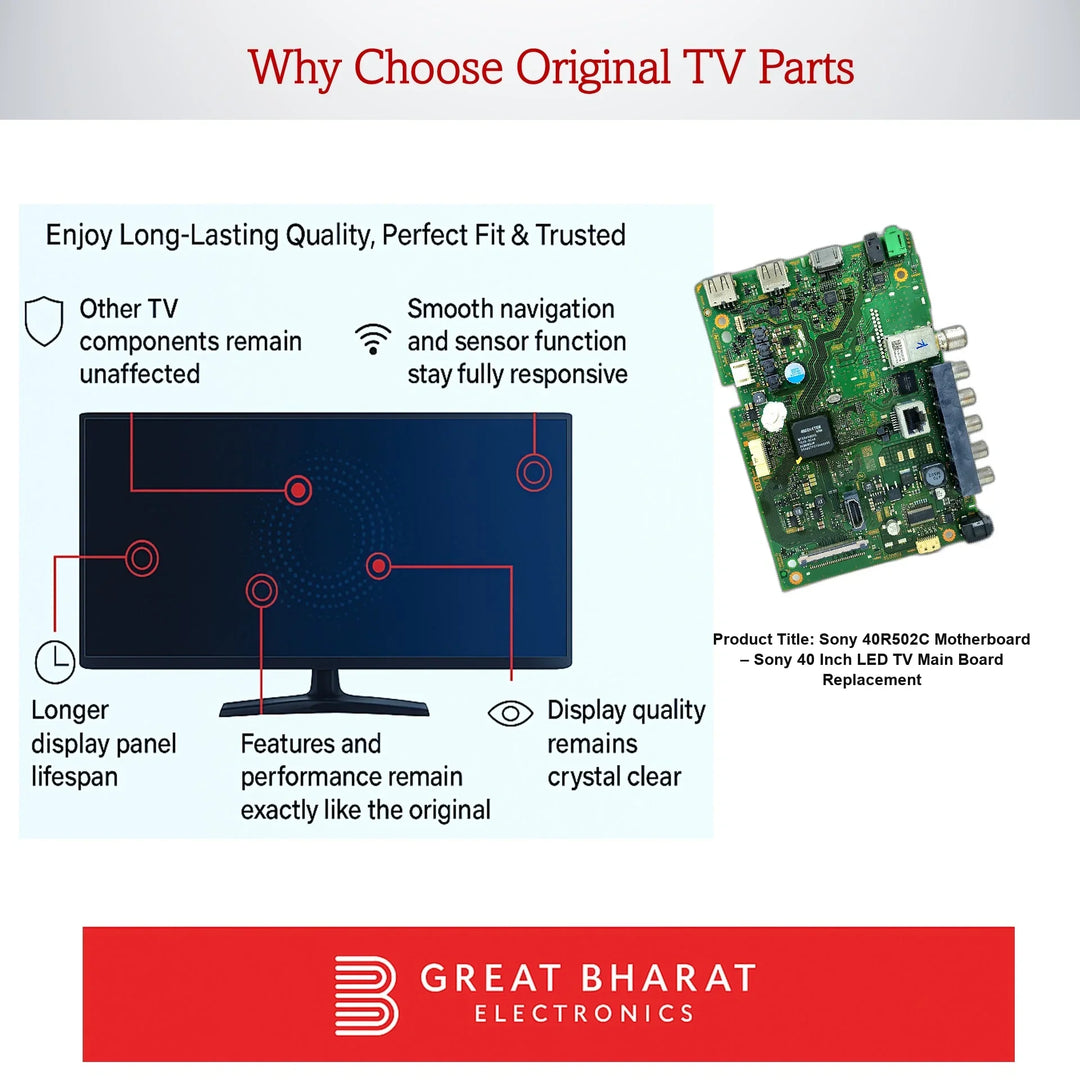 Sony 40R502C Motherboard – Sony 40 Inch LED TV Main Board Replacement - Great Bharat Electronics