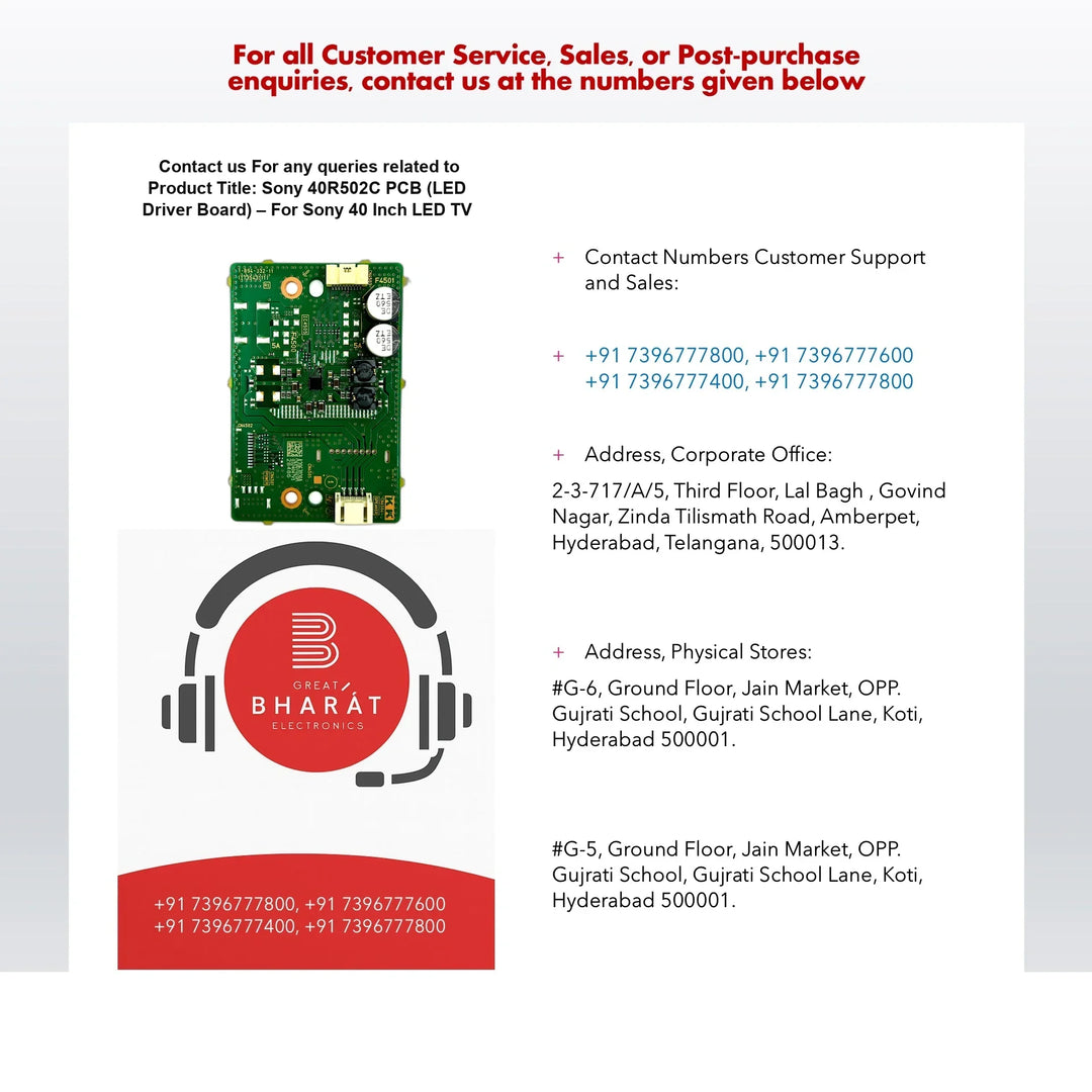 Sony 40R502C PCB (LED Driver Board) – For Sony 40 Inch LED TV - Great Bharat Electronics