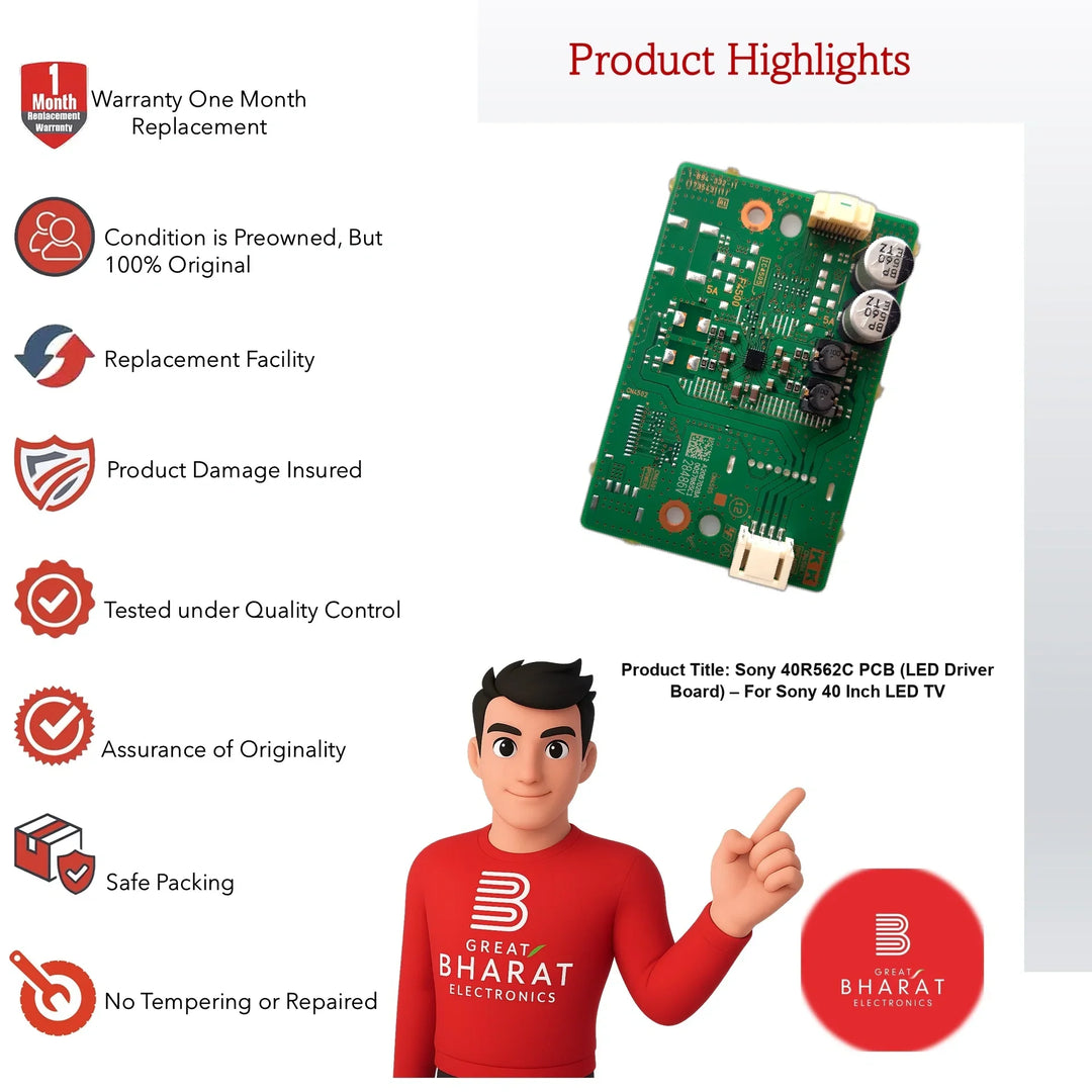 Sony 40R562C PCB (LED Driver Board) – For Sony 40 Inch LED TV - Great Bharat Electronics