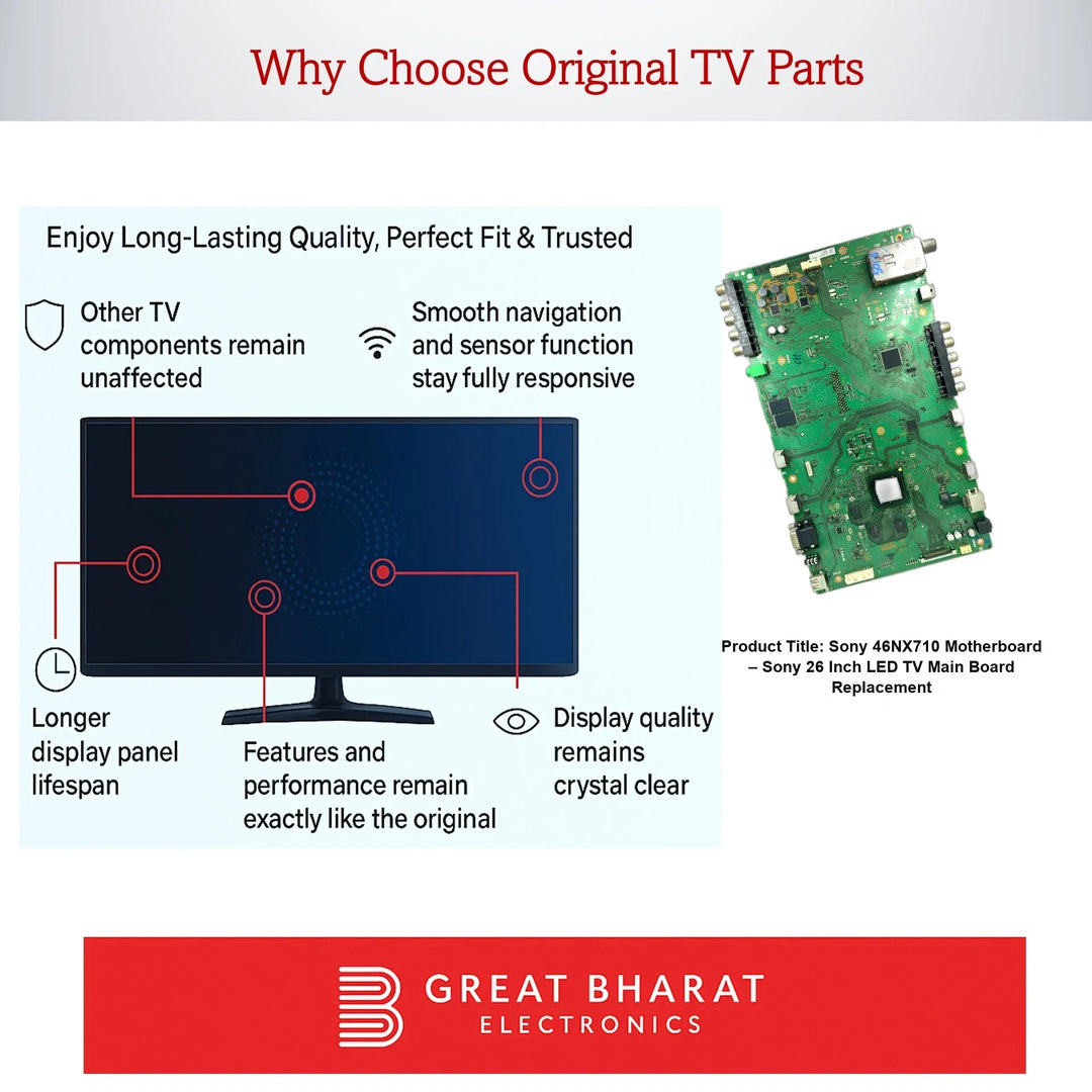 Sony 46NX710 Motherboard – Sony 26 Inch LED TV Main Board Replacement - Great Bharat Electronics